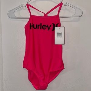 NWT Hurley bright pink bathing suit - size 6
